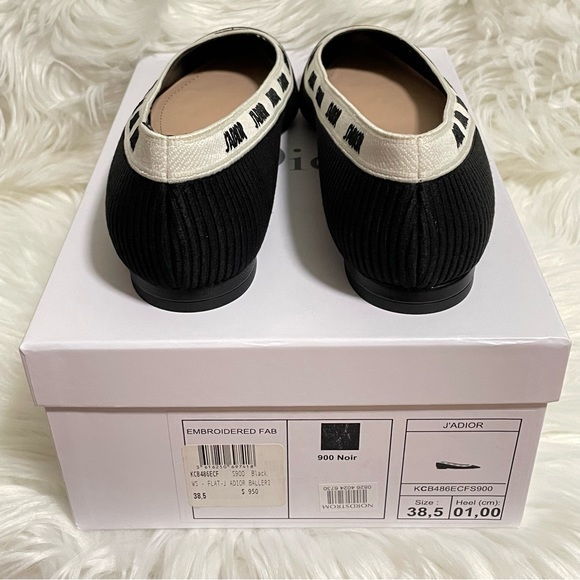 ❌SOLD❌ Christian Dior Embroidered Fabric Ballerina Flats - Picture 10 of 13